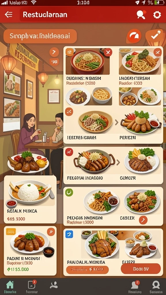 Layar awal yang menarik dengan karakter yang terlihat mengesankan.