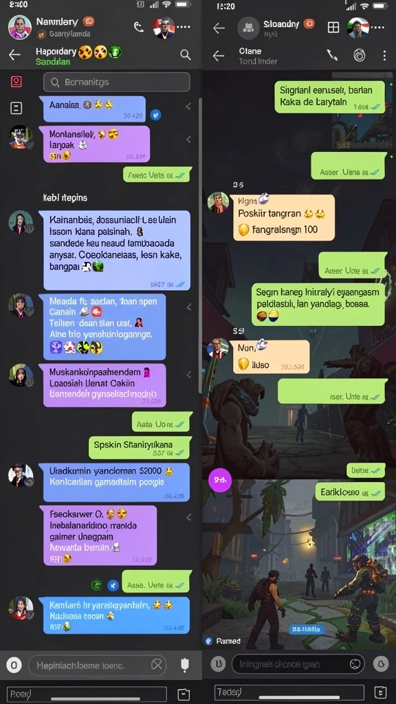 Karakter menarik dalam setiap level.