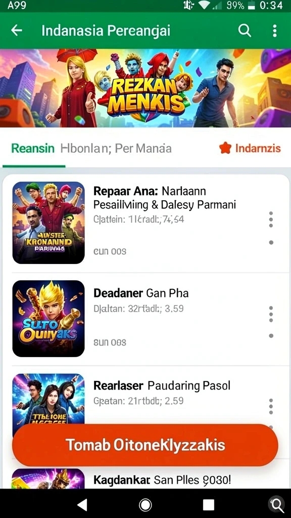 Screenshot menampilkan tampilan awal permainan yang menarik.