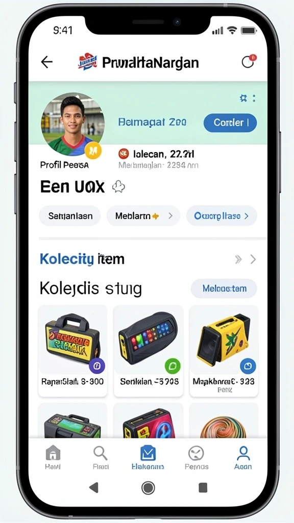 Fitur permainan kartu yang seru dan interaktif.
