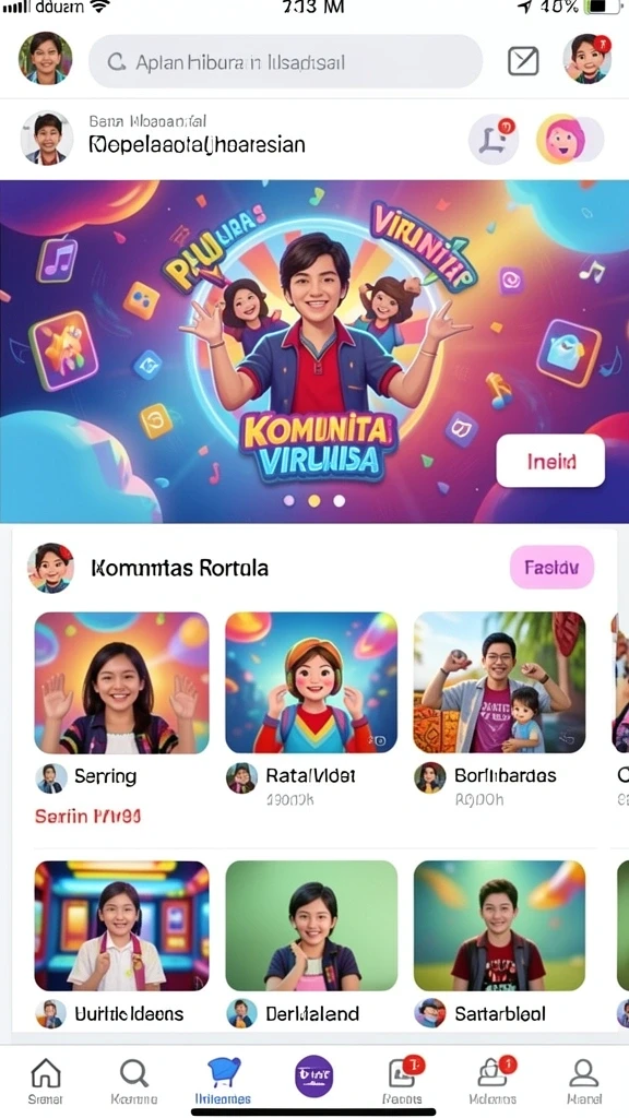 Tangkapan layar dari level yang menantang dan penuh warna.
