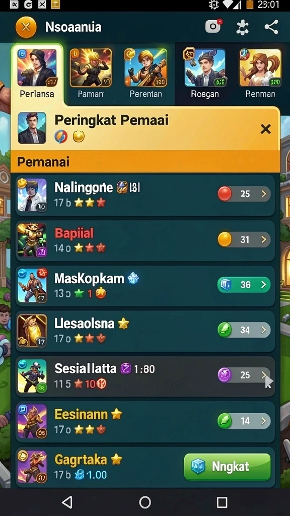 Screenshot pertama menunjukkan aksi seru dalam permainan.
