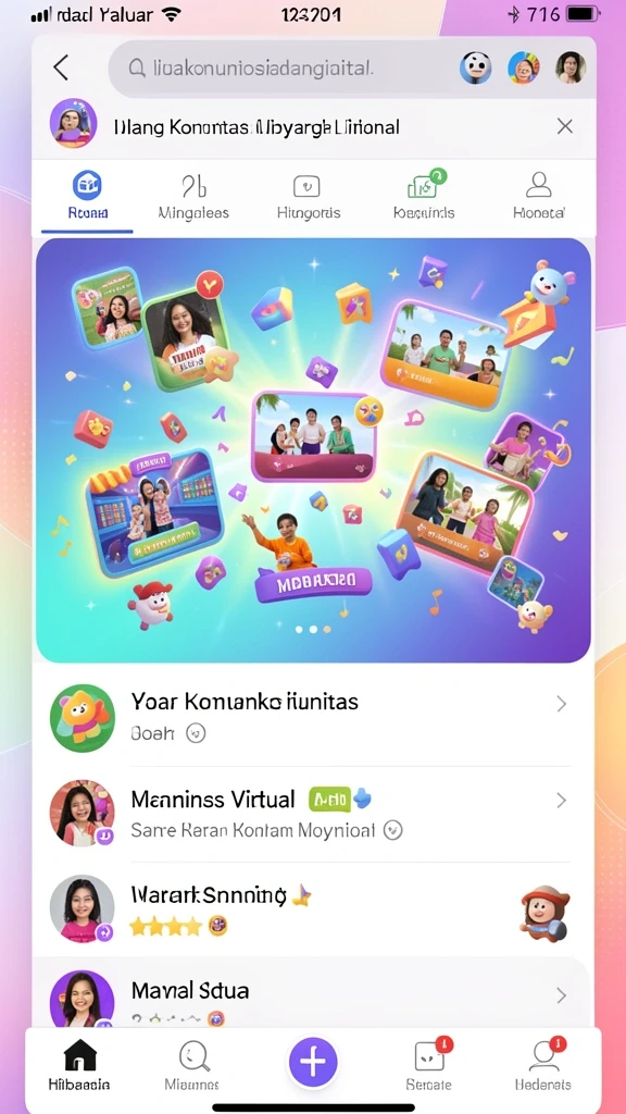 Tampilan awal permainan yang menawan dan penuh warna.