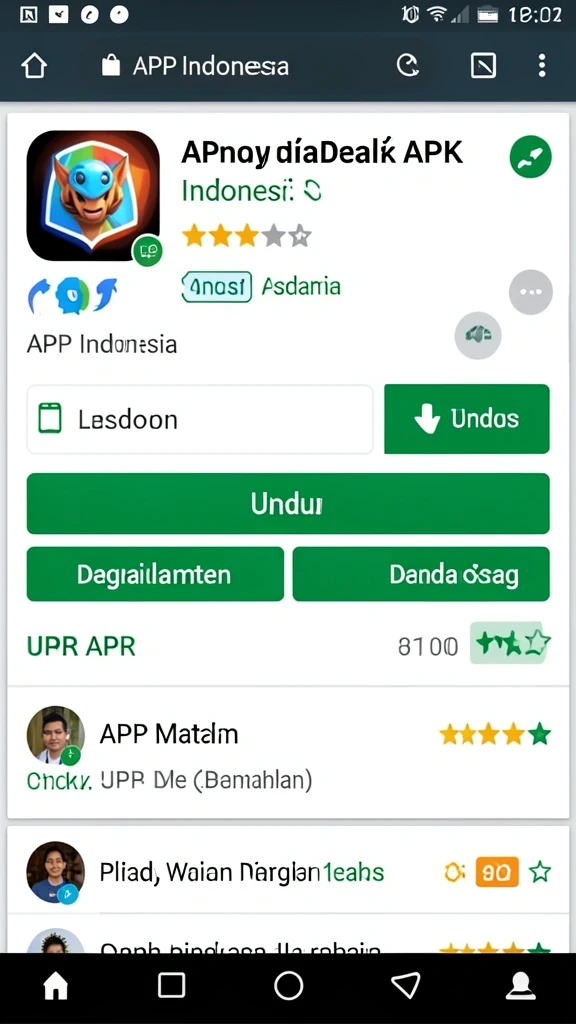Tampilan antarmuka permainan yang colorful dan menarik.