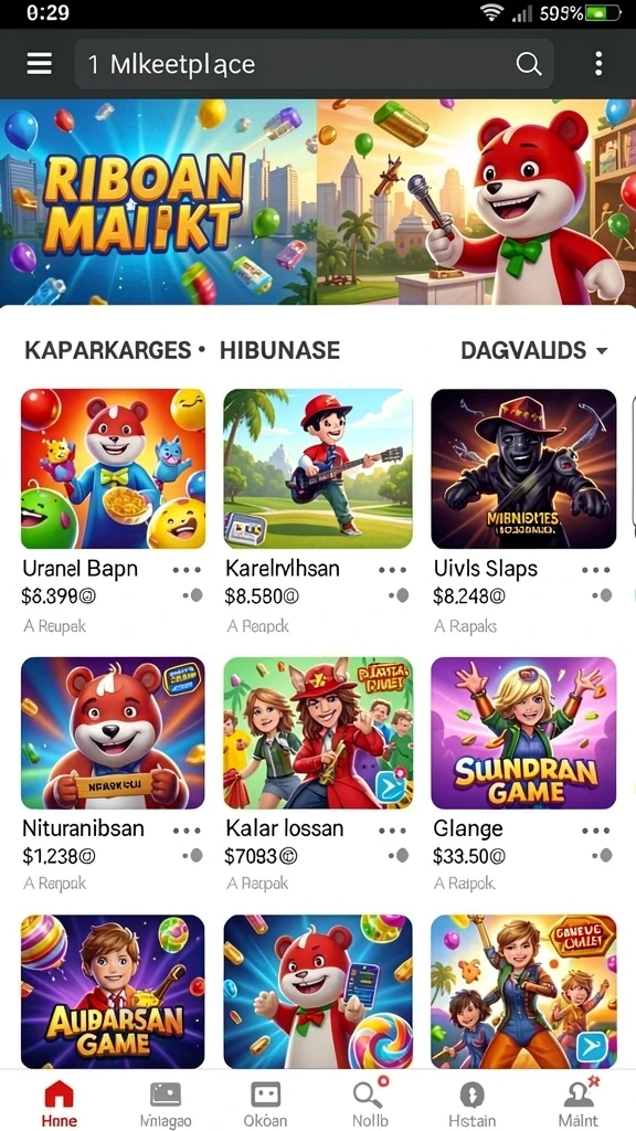 Pemandangan menakutkan yang mencerminkan atmosfer game.