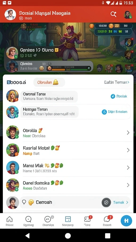 Fitur multiplayer untuk bermain bersama teman-teman.
