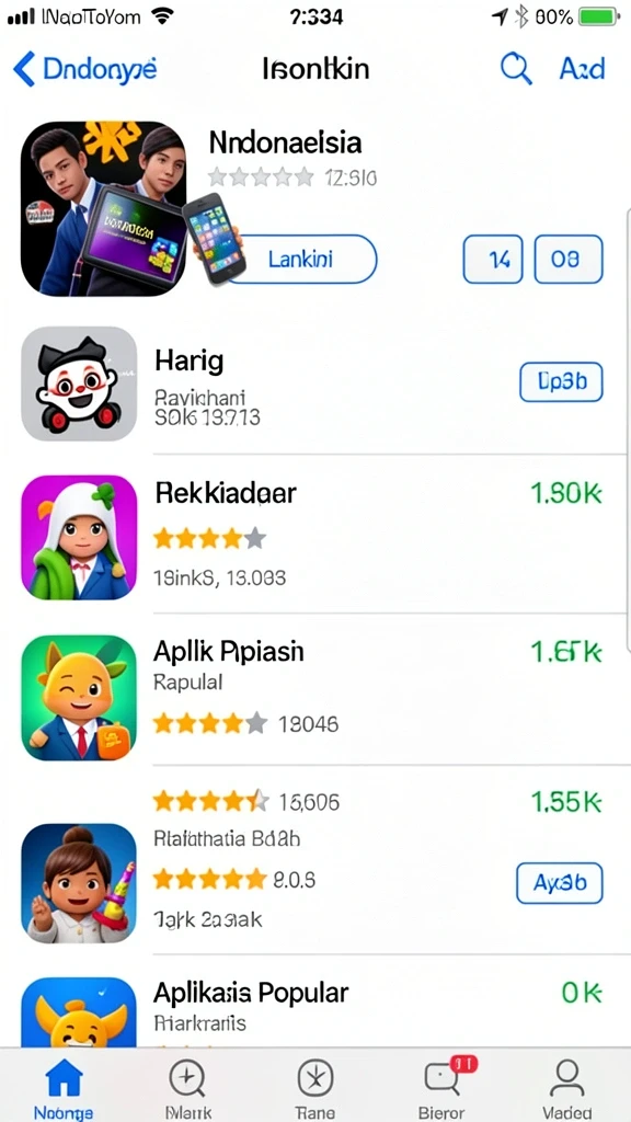 Tampilan antarmuka pengguna yang menarik.