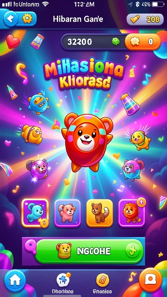 Screenshot dari level yang penuh tantangan.