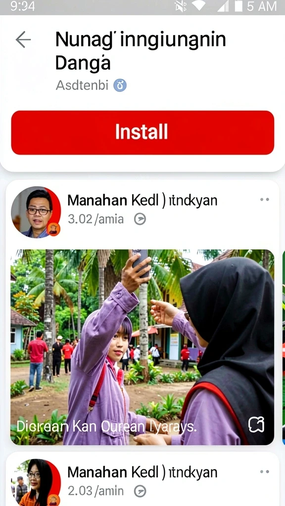 Tampilan menu awal yang sederhana dan intuitif.