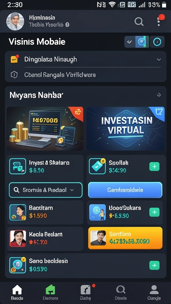 Tampilan level yang memukau dan penuh warna.
