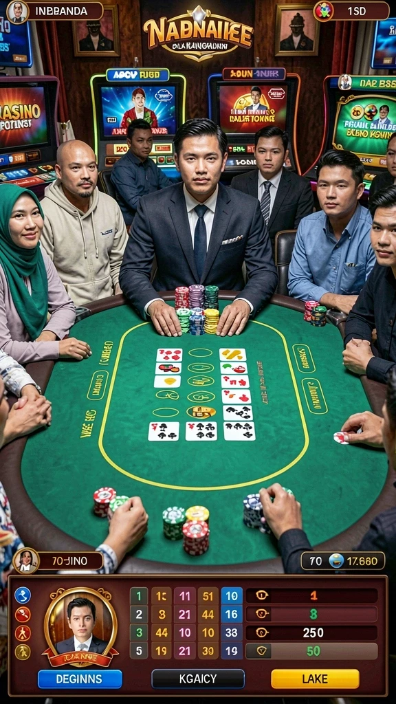 Menampilkan karakter utama dalam aksi.