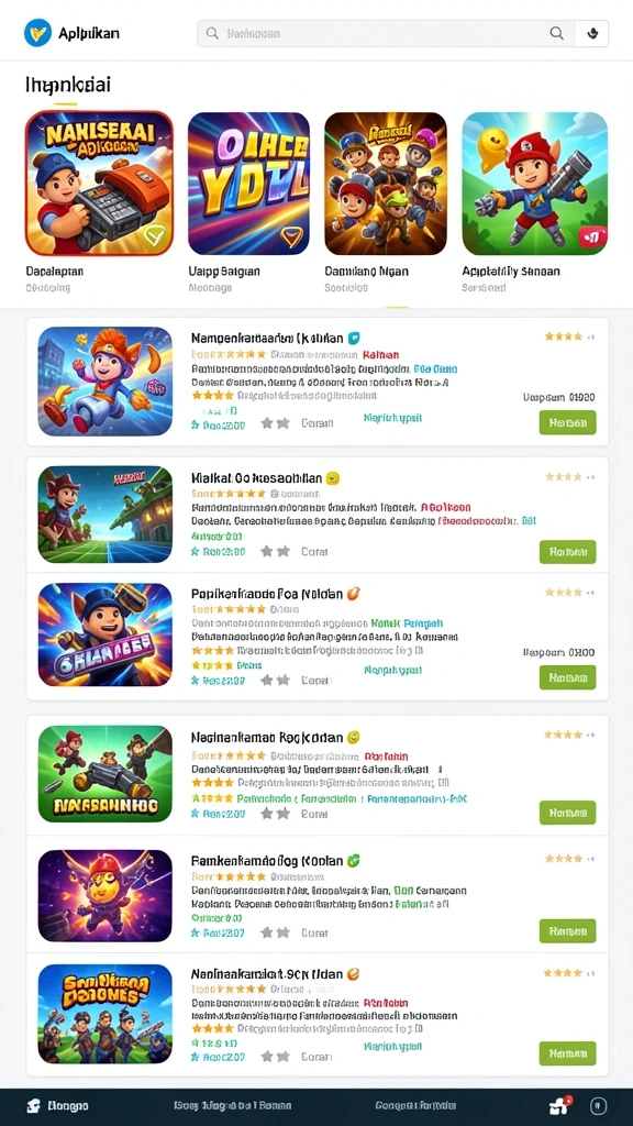 Tampilan level dengan variasi teka-teki yang menantang.